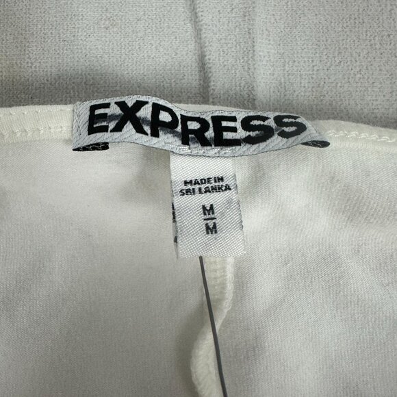Express Halter Neck White Dress With Crisscross Front Design Size M - Picture 5 of 7
